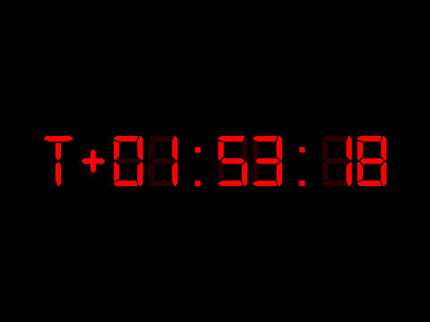 Doesn't it look cool? The countdown, showing a positive time.